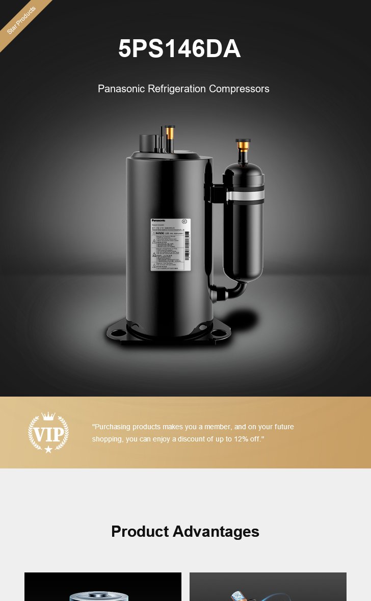 Panasonic Compressor 5PS146DA, technical parameters pdf, structure diagram